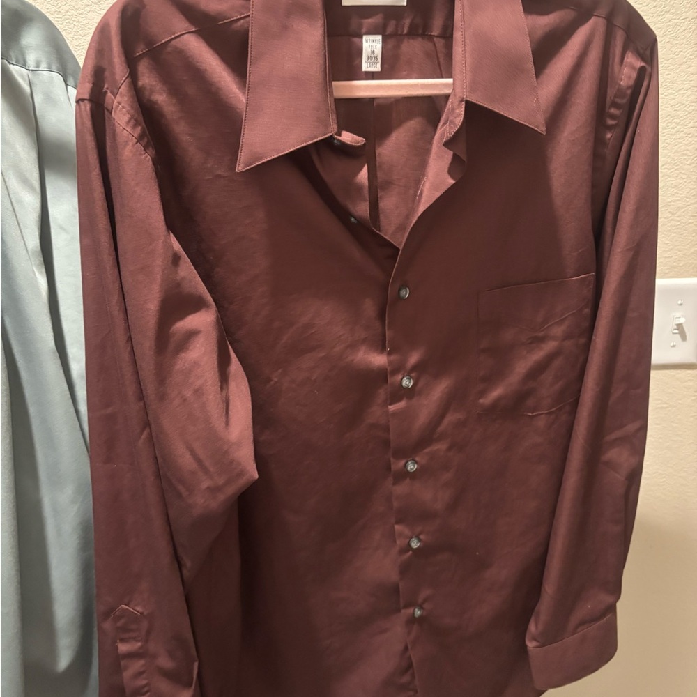 Van Heusen Maroon Dress Shirt